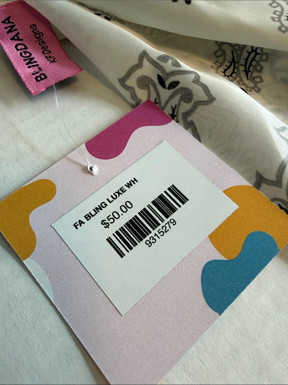 NWT Luxe Blingdana bandana with crystal fringe - Picture 5 of 9